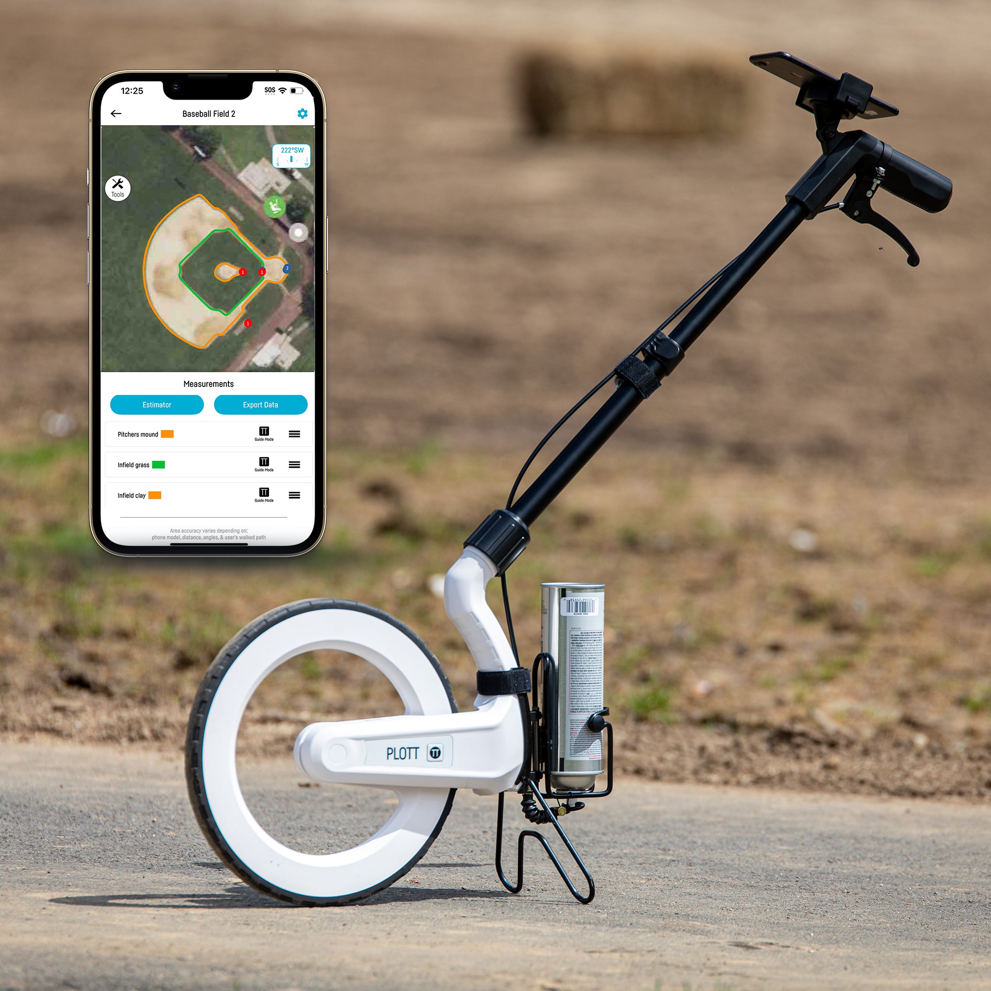 Lundkarteラントカルテ Carta Mapping & Measuring Wheel w/ Marking Spray Attachment